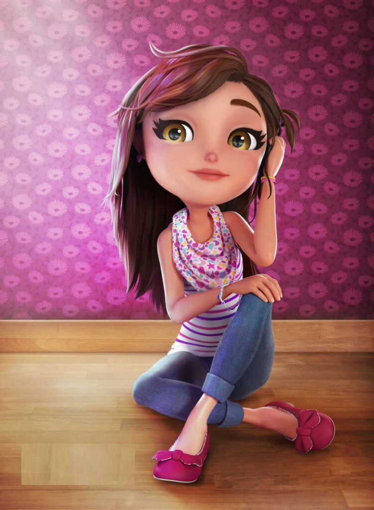 50 Beautiful Cartoon DP for Girls with Cartoon Girl Images for WhatsApp DP  