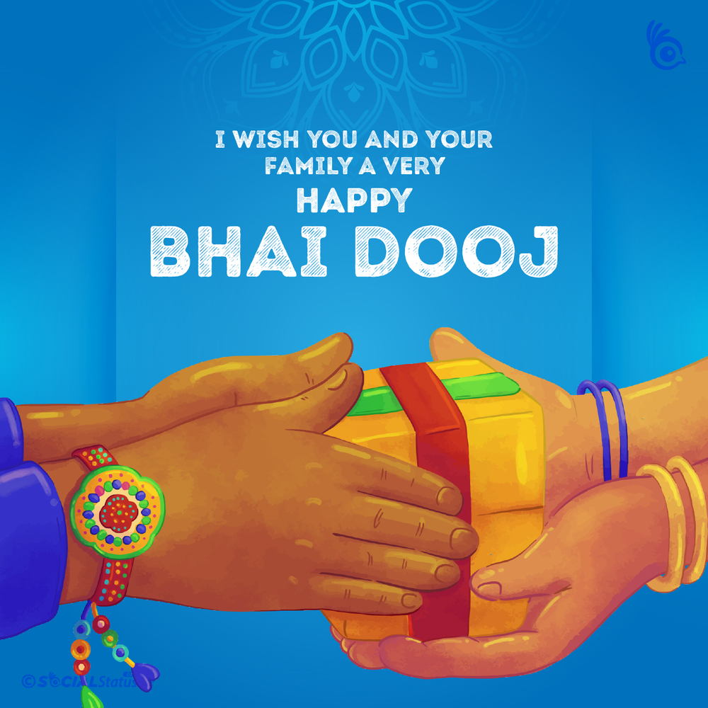 Top 50 Happy Bhai Dooj 2024 Wishes With Images