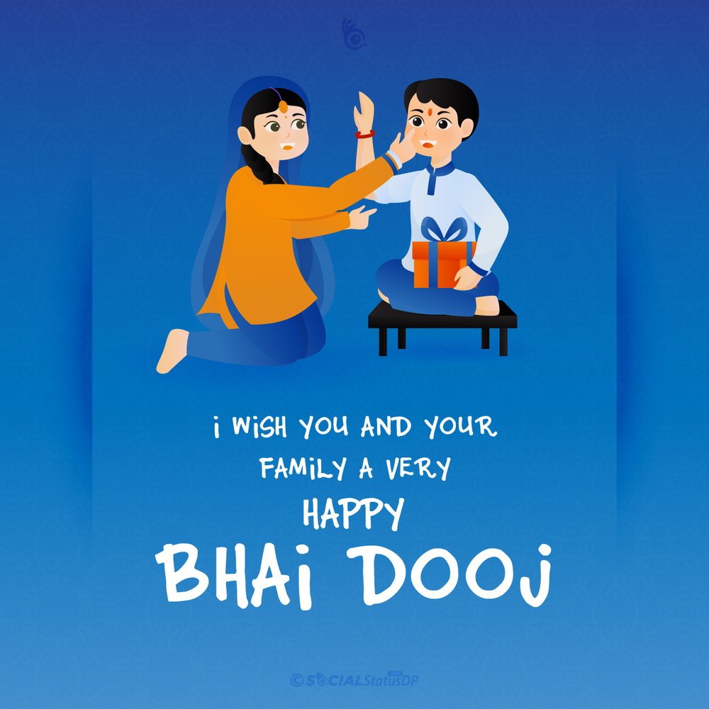 Top 50 Happy Bhai Dooj 2024 Wishes With Images